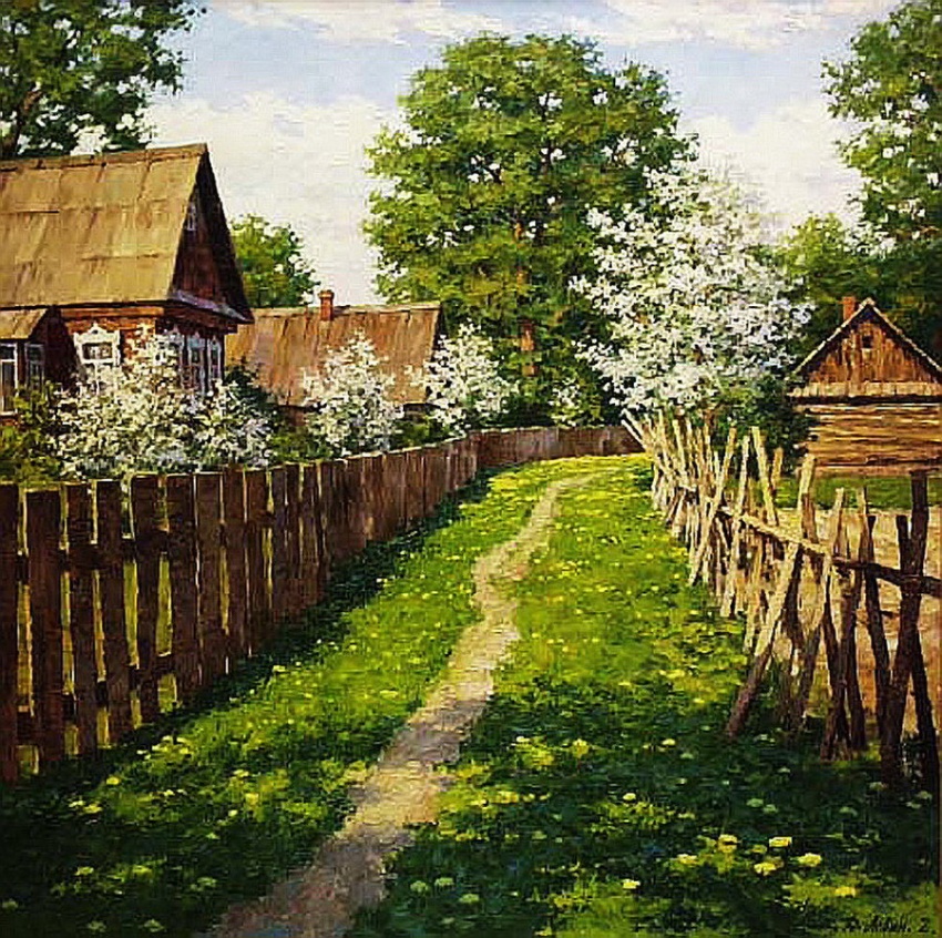 Картина по номерам деревенский двор